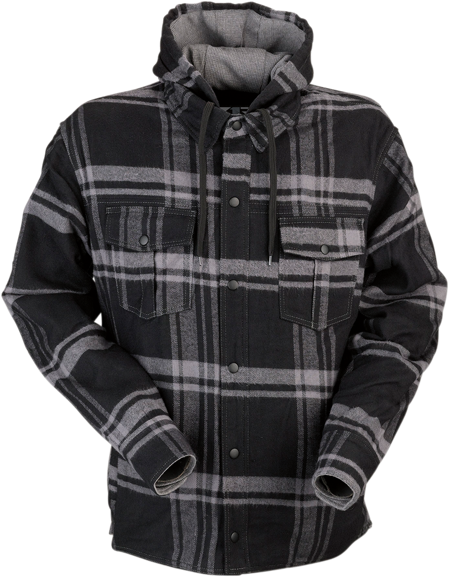 Z1R Timber Flannel Shirt - Black/Gray - Small 3040-2832