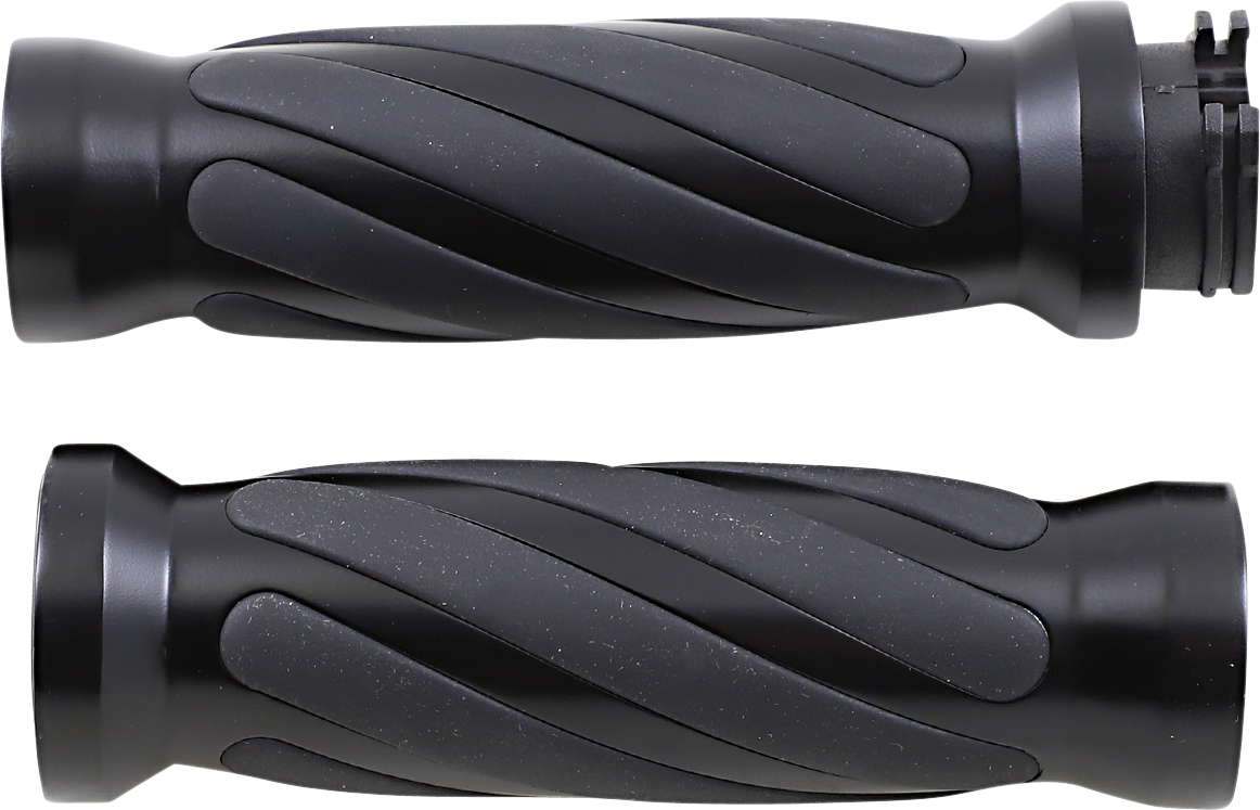 DRAG SPECIALTIES Grips - Twisted - Matte Black 17-0543MBD