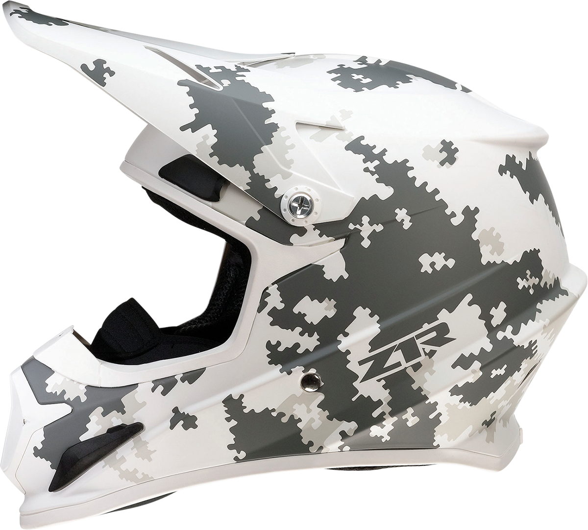 Z1R Rise Motorcycle Helmet - Snow Camo - White/Gray - Small 0120-0713