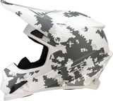 Z1R Rise Motorcycle Helmet - Snow Camo - White/Gray - XS 0120-0712