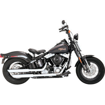 VANCE & HINES 3" Twin Slash Slip-On Mufflers - Chrome Softail Cross Bones FLSTSB 2008-2009 16842