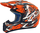 AFX FX-17 Motorcycle Helmet - Butterfly - Matte Orange - Large 0110-7114