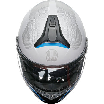 AGV Tourmodular Motorcycle Helmet - Frequency - Light Gray/Blue - Medium 211251F2OY00612