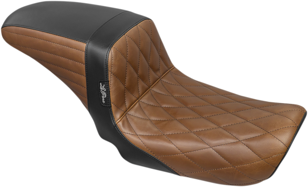 LE PERA Kickflip Seat - Diamond - Black/Brown - FXD '06-'17 LK-591DMBRNBK