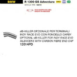 12014PD Arrow dB-Killer for Indy Race EVO silencer with carbon end cap