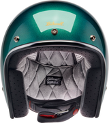 BILTWELL Bonanza Motorcycle Helmet - Metallic Catalina Green - Medium 1001-358-203