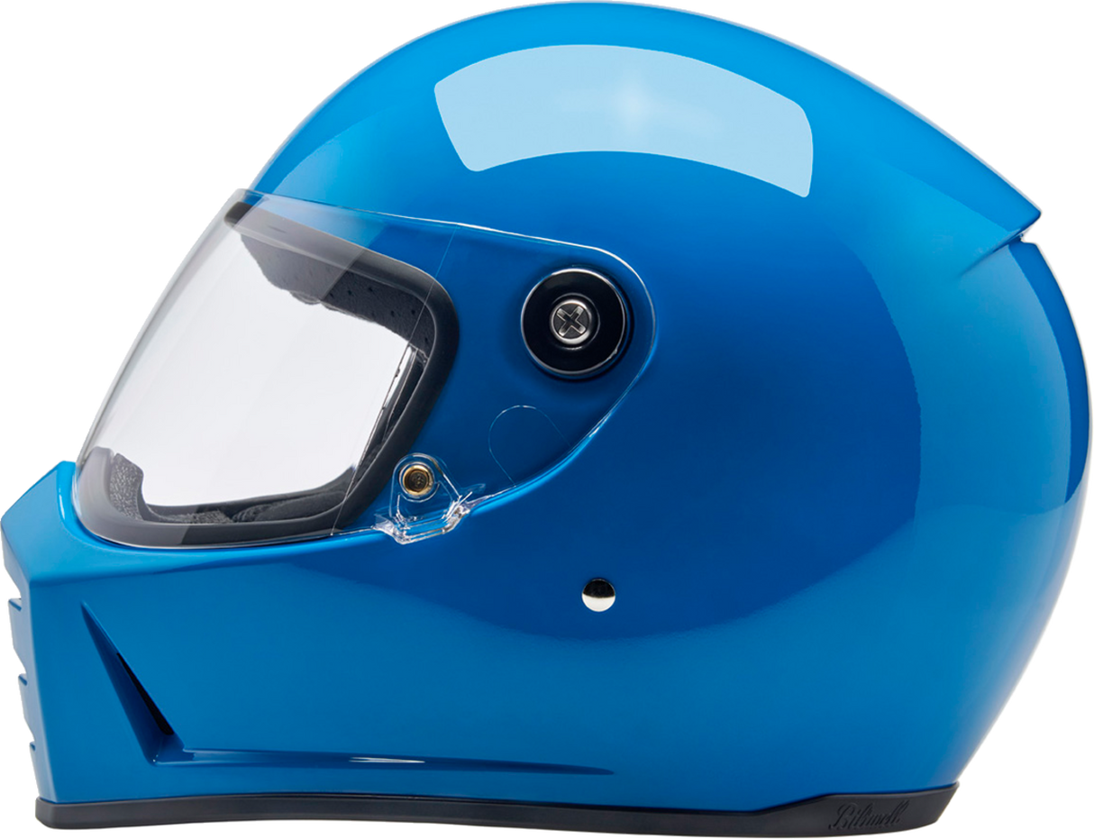 BILTWELL Lane Splitter Motorcycle Helmet - Gloss Tahoe Blue - XS 1004-129-501