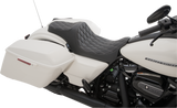 DRAG SPECIALTIES Predator III Seat - Double Diamond - Silver Stitched - FL '08-'22 0801-1115