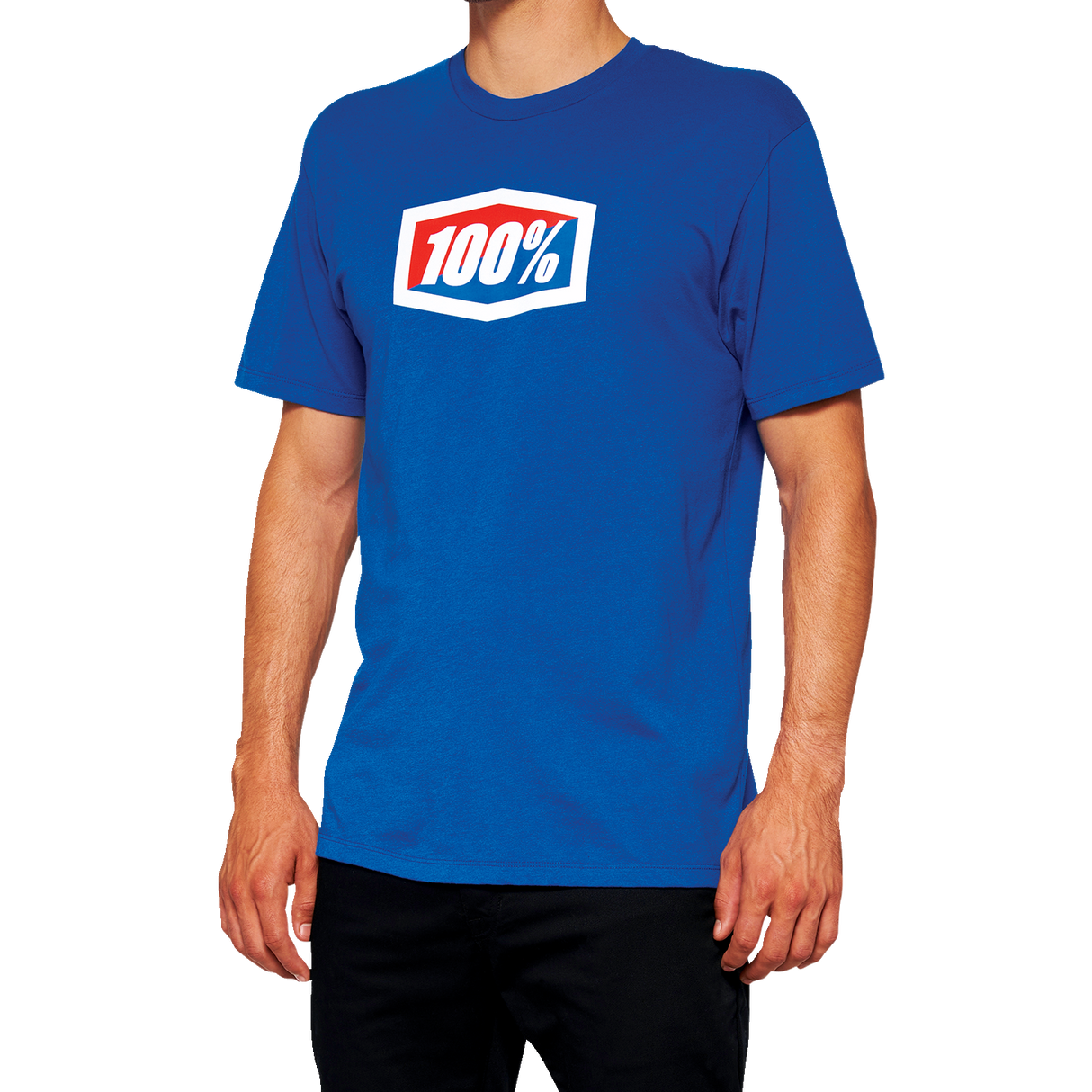 100% Official T-Shirt - Royal Blue - Large 20000-00017