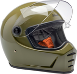 BILTWELL Lane Splitter Motorcycle Helmet - Gloss Olive Green - XS 1004-154-501