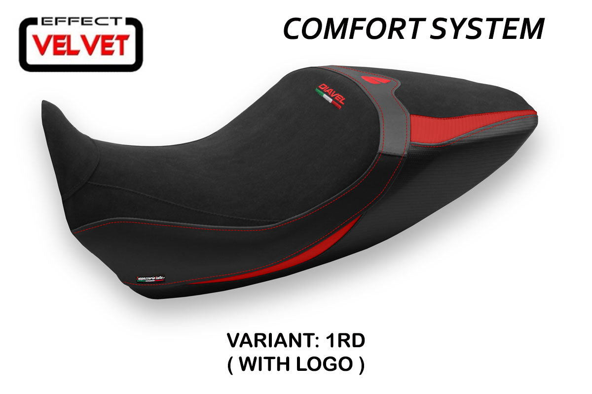 Ducati Diavel 1260 Seat Cover Tappezzeria Comfort 2019-2021 2022 2023 Black Red