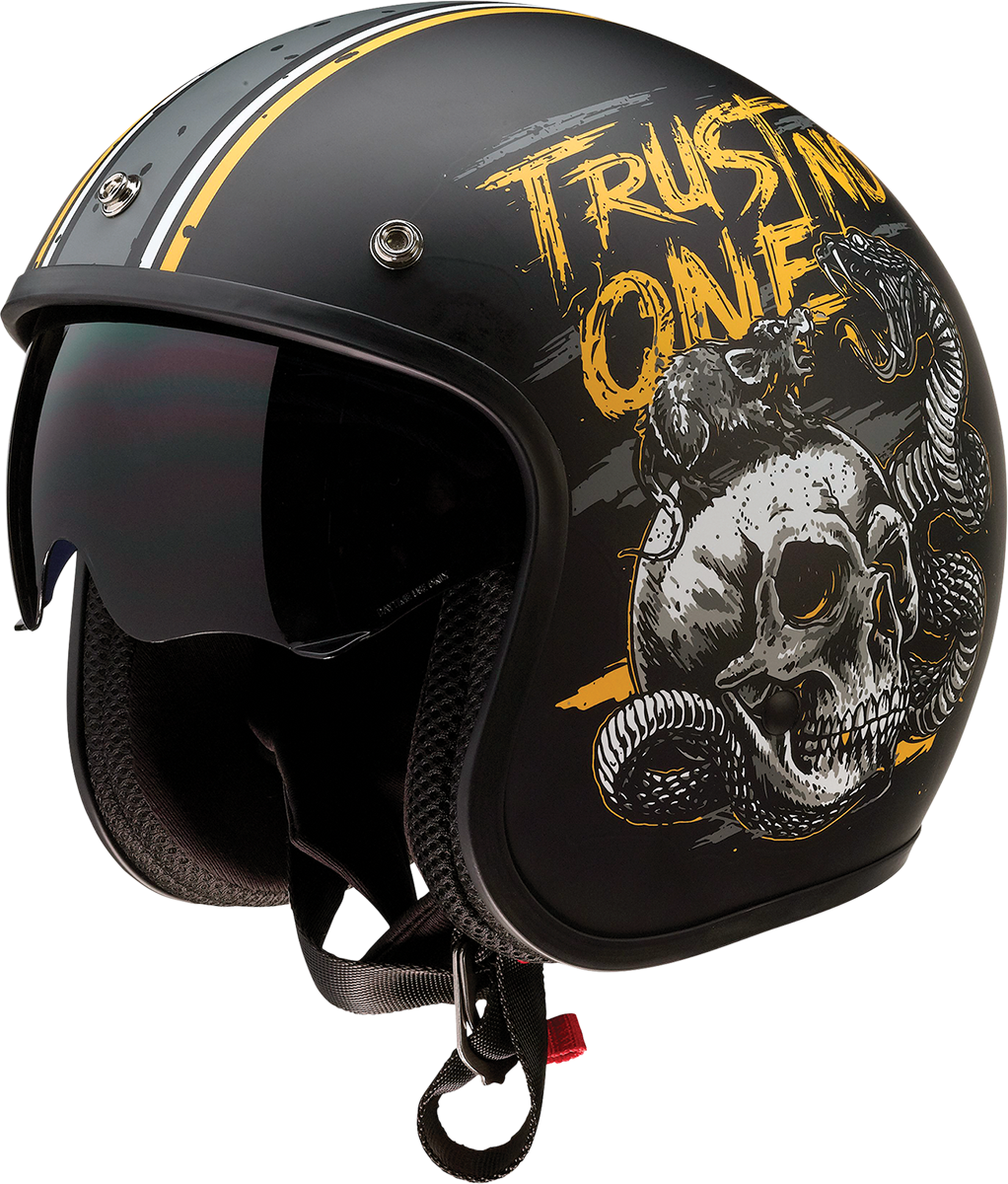 Z1R Saturn Motorcycle Helmet - Trust No One - Black/Yellow - Large 0104-2855