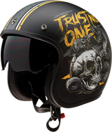 Z1R Saturn Motorcycle Helmet - Trust No One - Black/Yellow - Large 0104-2855