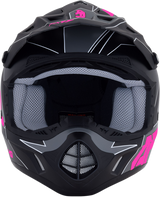 AFX FX-17 Motorcycle Helmet - Aced - Matte Black/Pink - Small 0110-6510