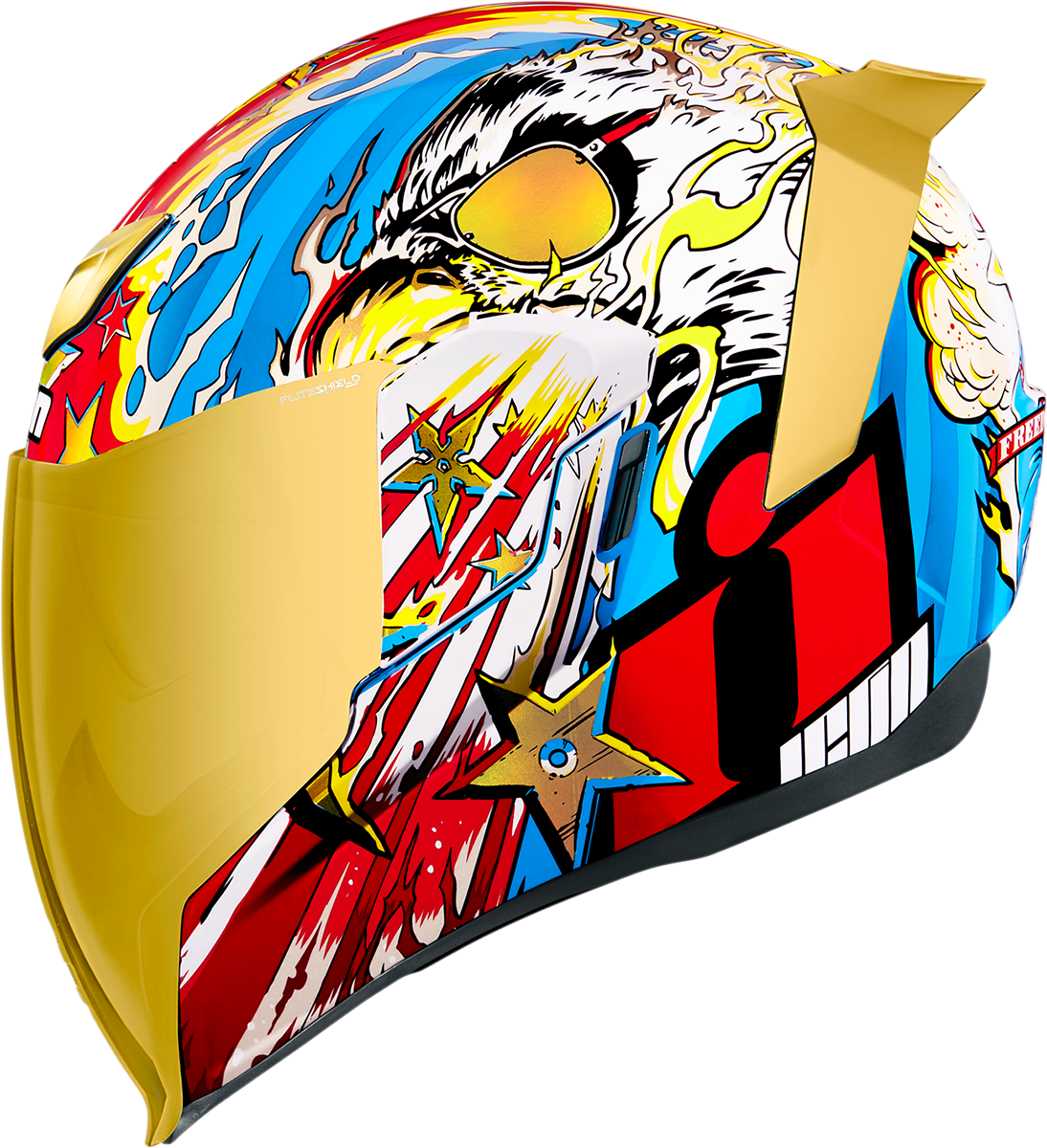 ICON Airflite™ Motorcycle Helmet - Freedom Spitter - Gold - XS 0101-13924