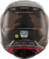 ALPINESTARS Supertech M10 Motorcycle Helmet - Squad - MIPS® - Dark Brown/Gold - Small 8302823-839-SM