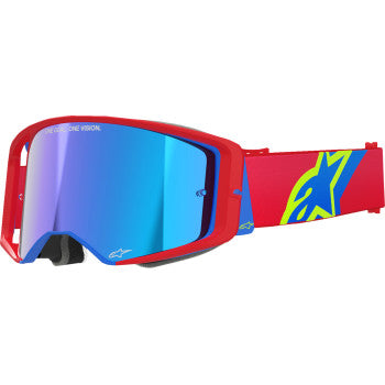 ALPINESTARS Goggles Supertech Goggles - Corp - Red/Blue - ABS Vision - Blue Mirror 5100325-3055