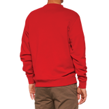 100% Icon Long-Sleeve Fleece Sweatshirt - Red - Medium 20026-00011