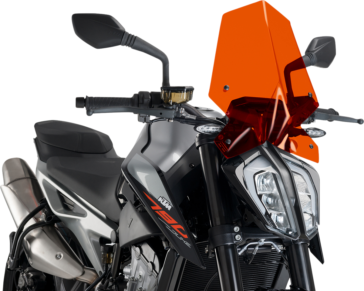 PUIG HI-TECH PARTS New Generation Windscreen - Orange - KTM 9668T