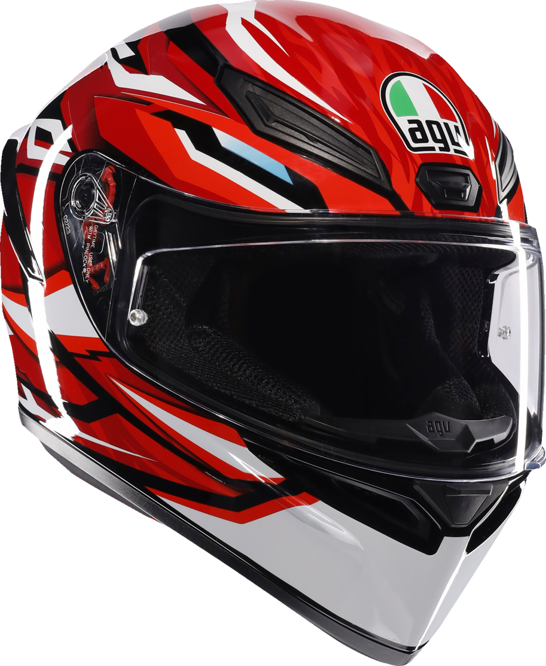 AGV K1 S Motorcycle Helmet - Lion - Black/Red/White - Small 2118394003-035-S