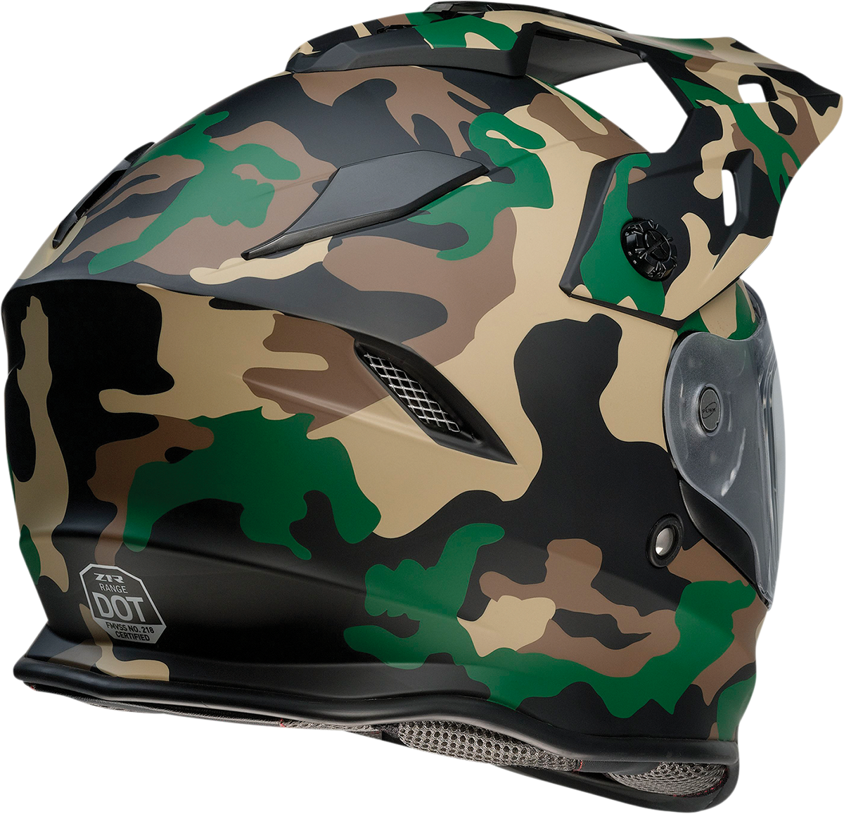 Z1R Range Motorcycle Helmet - Camo - Woodland - Small 0140-0082