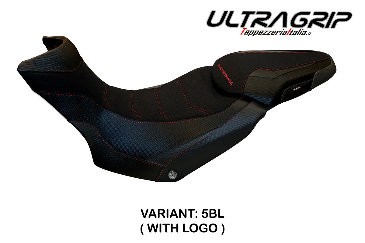 Ducati Multistrada 1200 1260 Enduro Seat Cover Tappezzeria 2016-2021 Grip Black