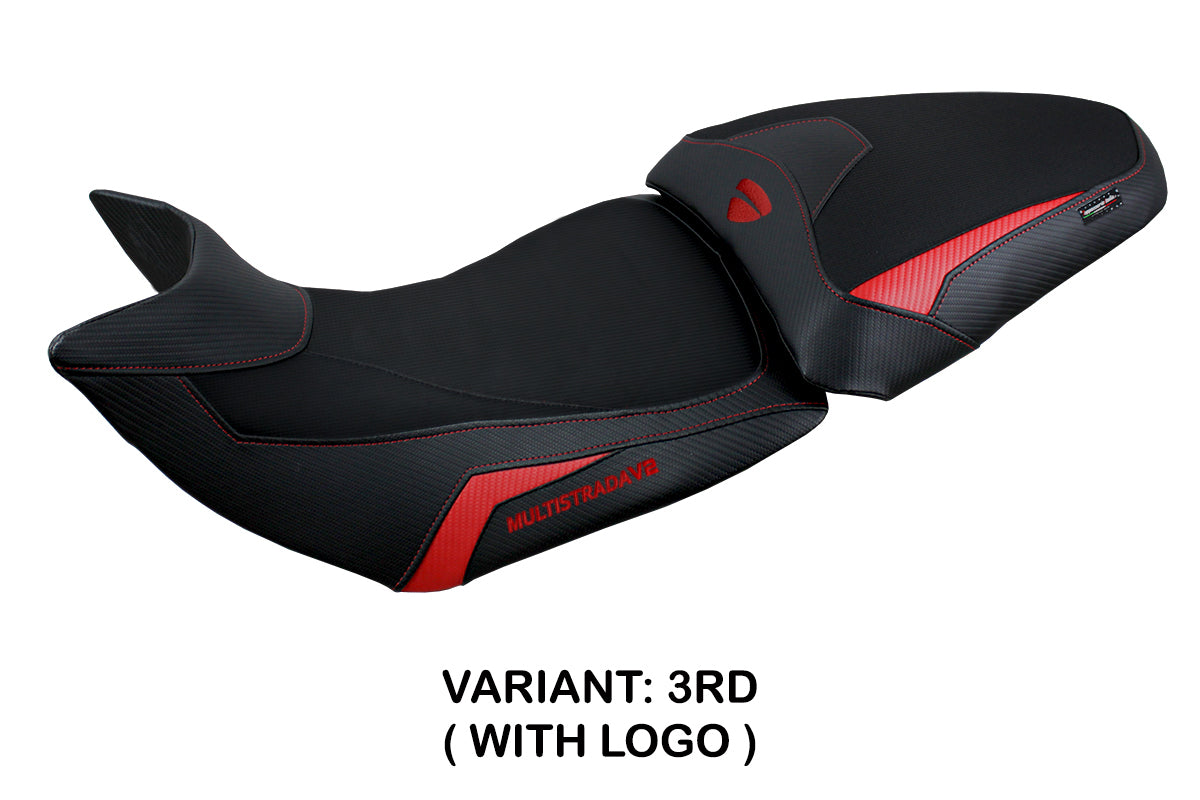 Ducati Multistrada V2 Seat Cover Tappezzeria 2021 2022 2023 Red Black