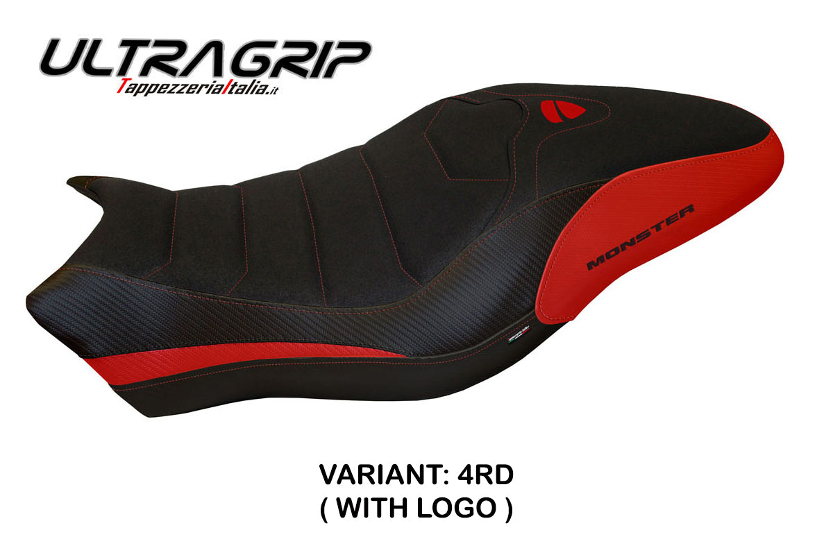 Ducati Monster 821 1200 Seat Cover Tappezzeria 2017-2020 Ultragrip Red Black