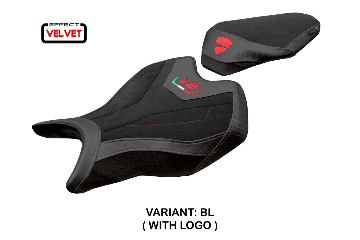 Ducati Panigale V2 2025 Seat Cover Tappezzeria Velvet Black