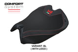 Ducati Panigale V4 2025 Seat Cover Tappezzeria Comfort Black V4 Logo