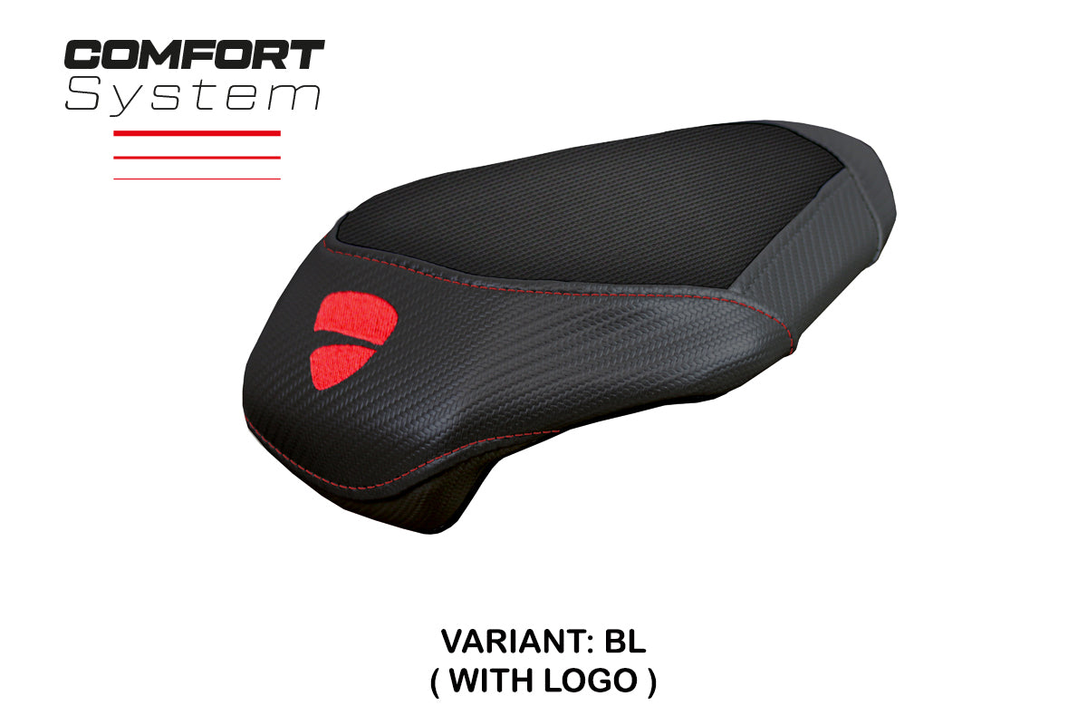 Ducati Panigale V4 2025 Passenger Seat Cover Tappezzeria Comfort Black