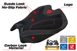 Ducati Panigale V4 2025 Seat Cover Tappezzeria Suede Black Ducati Logo