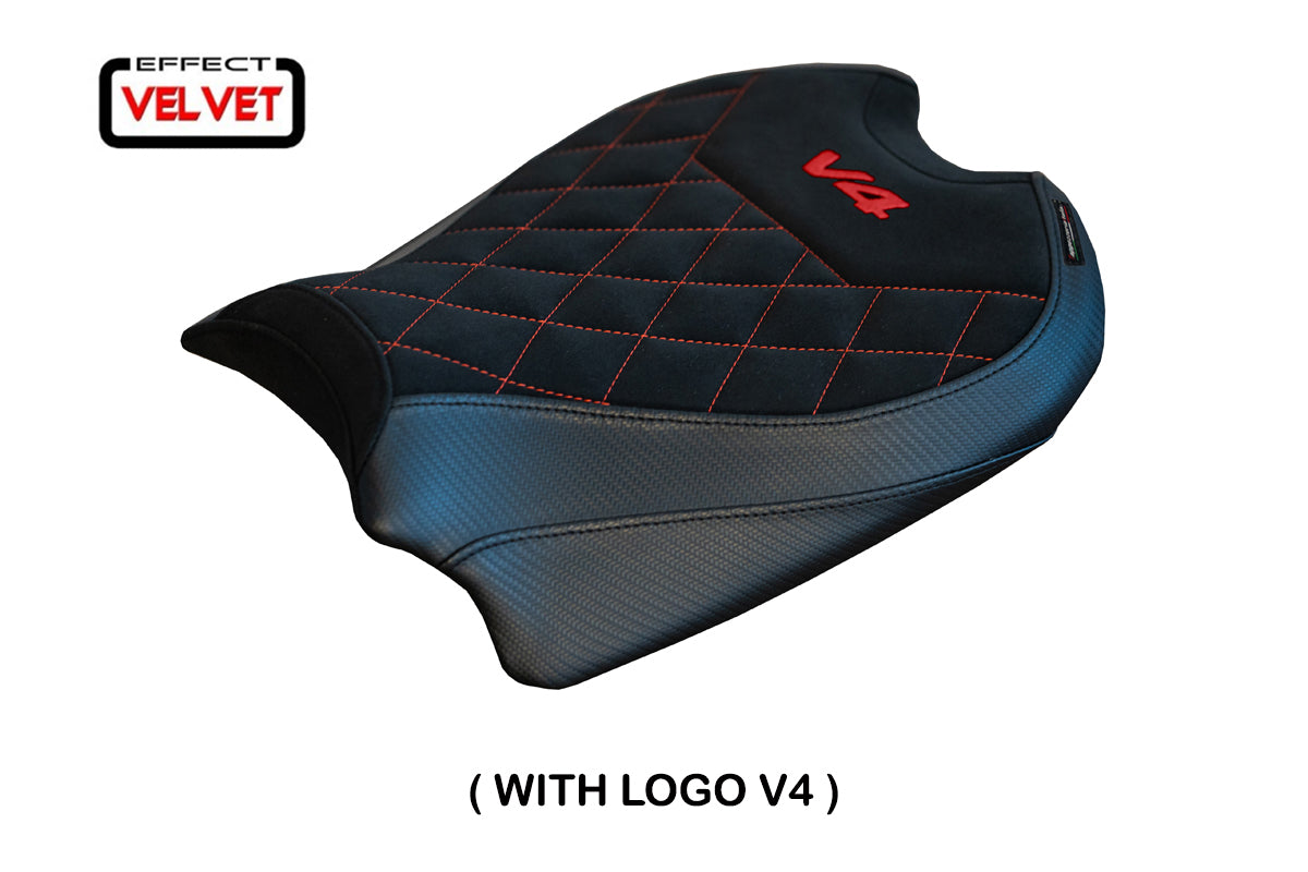 Ducati Panigale V4 Seat Cover Tappezzeria 2018-2021 2022 2023 Black Diamond