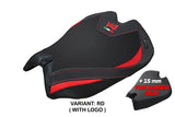 Ducati Panigale V4 2025 Seat Cover Tappezzeria Red Black Logo V4
