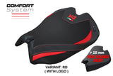 Ducati Panigale V4 2025 Seat Cover Tappezzeria Comfort Red Black Logo V4