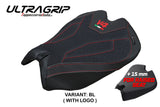 Ducati Panigale V4 2025 Seat Cover Tappezzeria Ultragrip Black Logo V4