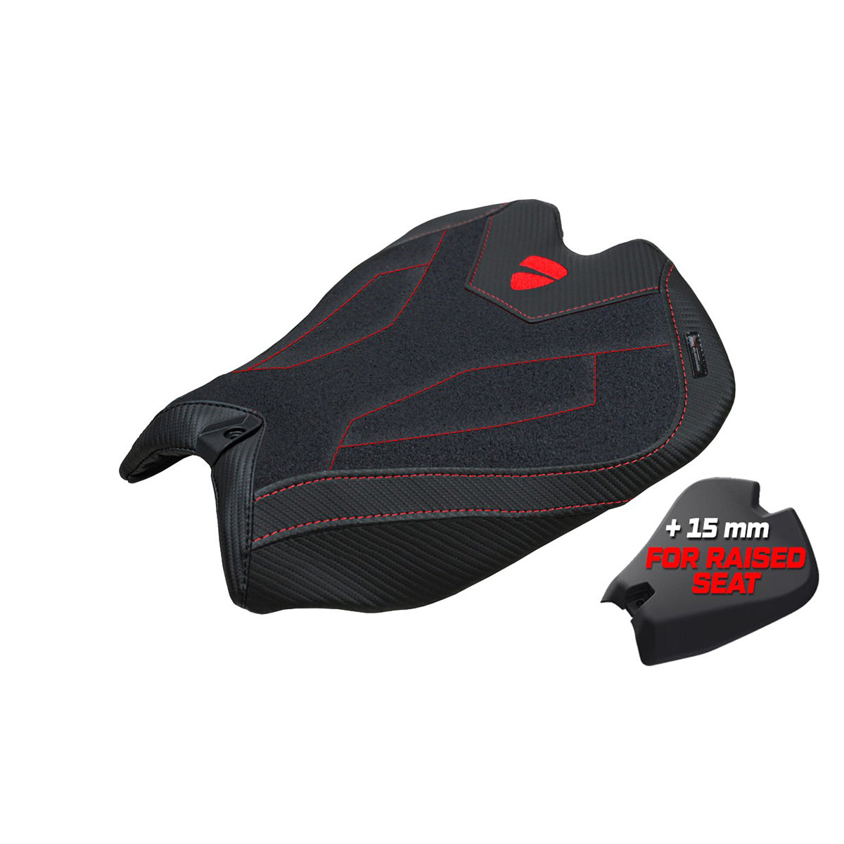 Ducati Panigale V4 2025 Seat Cover Tappezzeria Ultragrip Black Logo Ducati