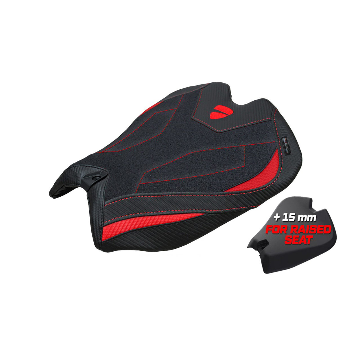 Ducati Panigale V4 2025 Seat Cover Tappezzeria Ultragrip Red Black Logo Ducati