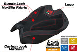 Ducati Panigale V4 2025 Seat Cover Tappezzeria Velvet Black Logo V4