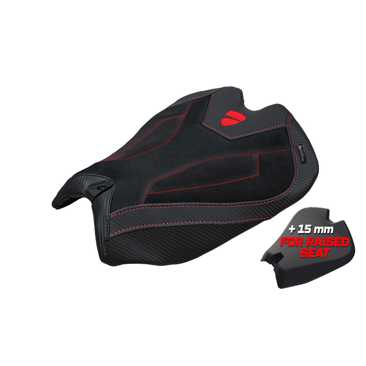Ducati Panigale V4 2025 Seat Cover Tappezzeria Velvet Black Logo Ducati