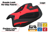 Ducati Panigale V4 2025 Seat Cover Tappezzeria Velvet Red Black Logo Ducati