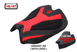 Ducati Panigale V4 2025 Seat Cover Tappezzeria Velvet Red Black Logo Ducati