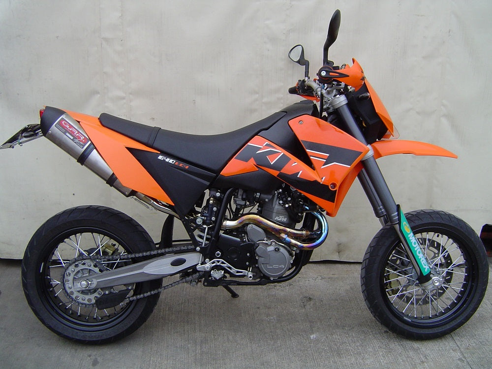 GPR Exhaust System Ktm Lc4 640 2005-2006, Gpe Ann. titanium, Dual slip-on Including Removable DB Killers and Link Pipes