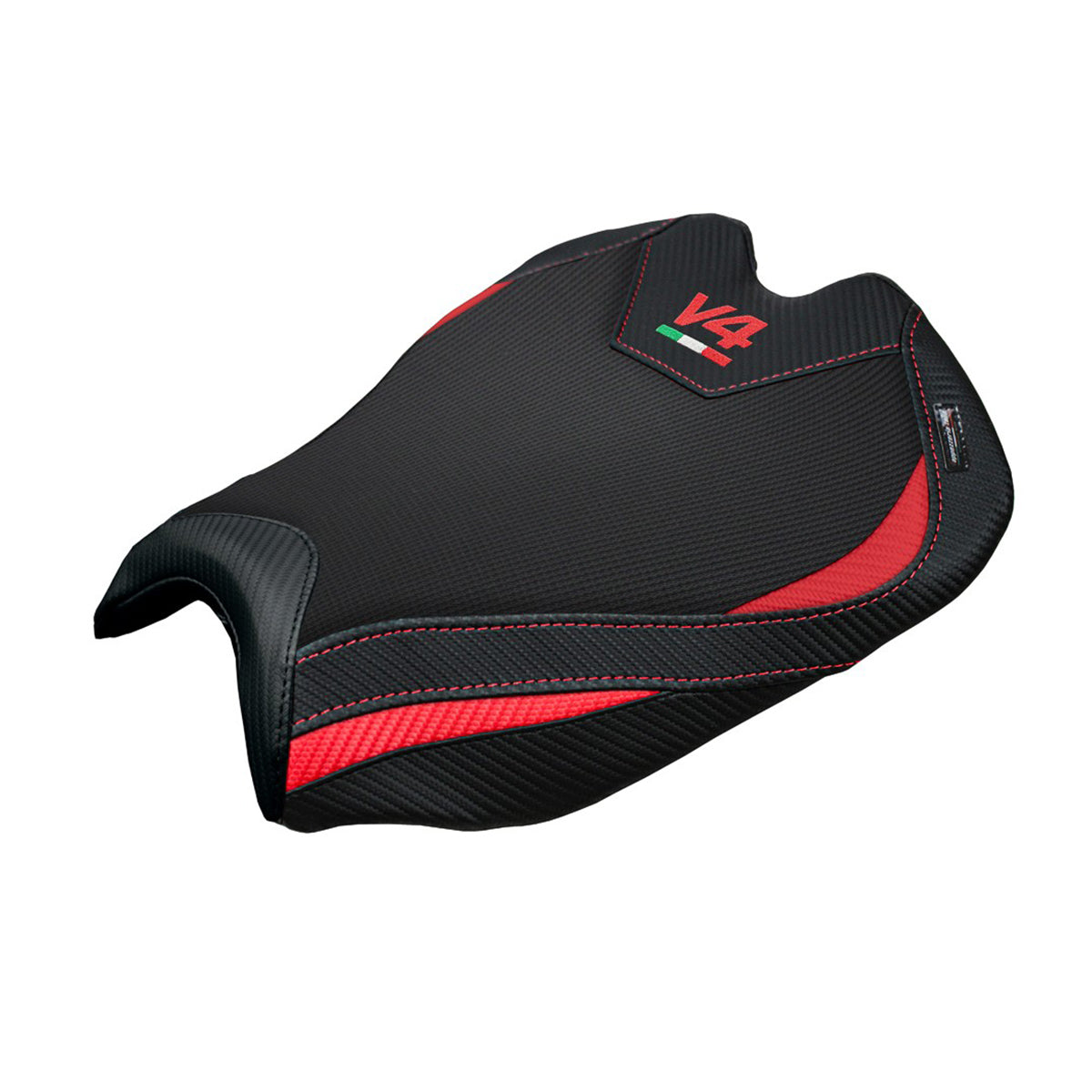 Ducati streetfighter V4 2025 Seat Cover Tappezzeria Red Black Logo V4