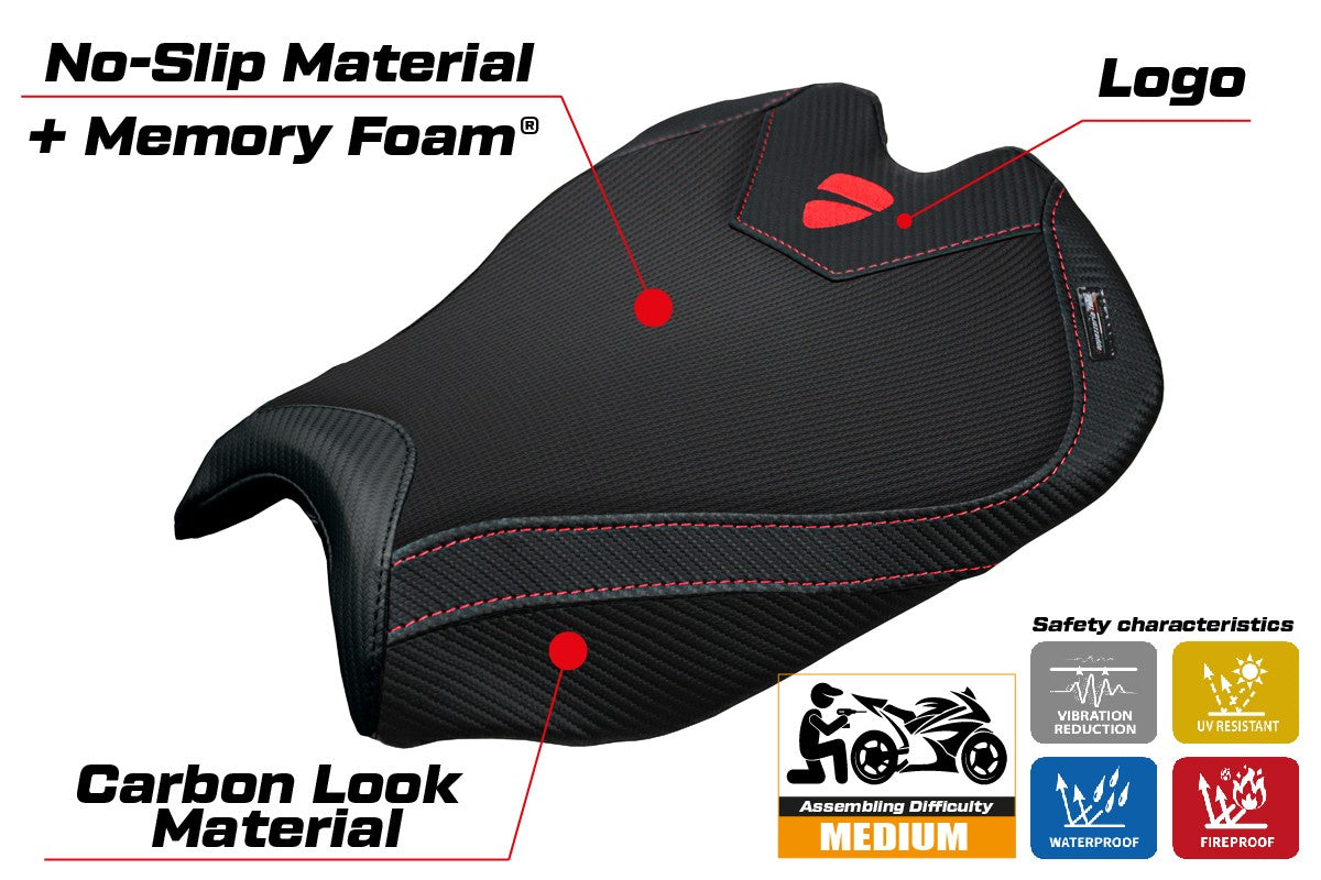 Ducati streetfighter V4 2025 Seat Cover Tappezzeria Comfort Black
