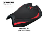 Ducati streetfighter V4 2025 Seat Cover Tappezzeria Comfort Red Black Logo V4