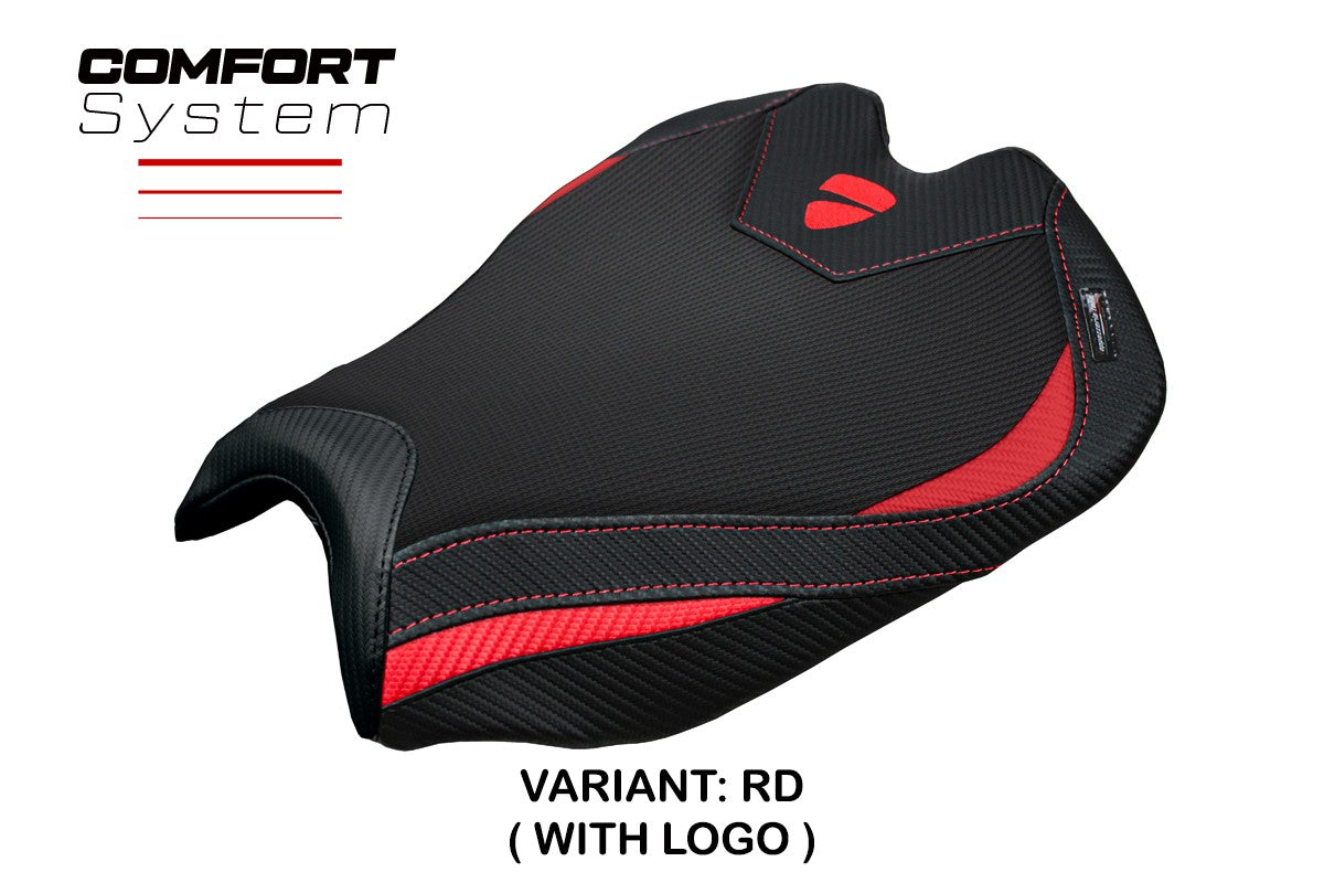 Ducati streetfighter V4 2025 Seat Cover Tappezzeria Comfort Red Black