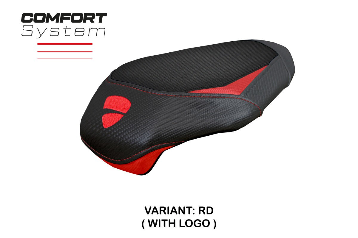 Ducati streetfighter V4 2025 Rear Seat Cover Tappezzeria Comfort Red Black