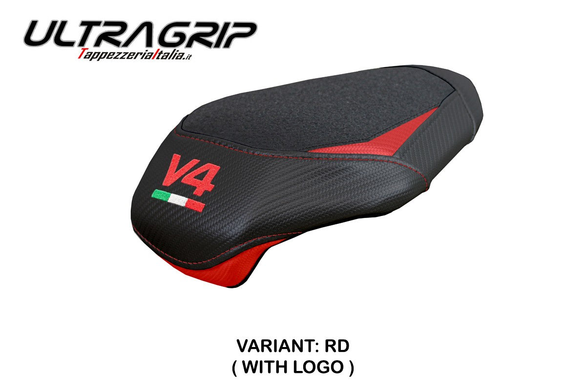 Ducati streetfighter V4 2025 Rear Seat Cover Tappezzeria Ultragrip Red Logo V4