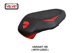 Ducati streetfighter V4 2025 Rear Seat Cover Tappezzeria Velvet Red Black